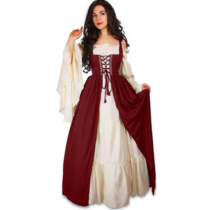 Renaissance-Style Costume Dress with Lacing