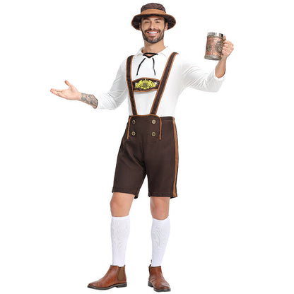 Bavarian Costume with Shirt and Shorts for Oktoberfest