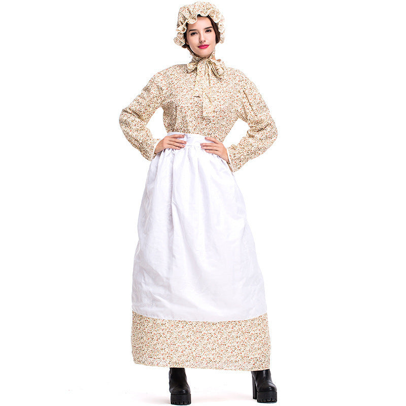 Carnival Costume Dress “Wolf Grandma” with Apron