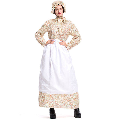 Carnival Costume Dress “Wolf Grandma” with Apron
