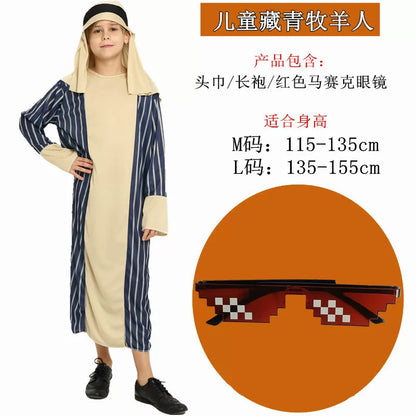 Shepherd Costume for Parties with Robe and Accessories
