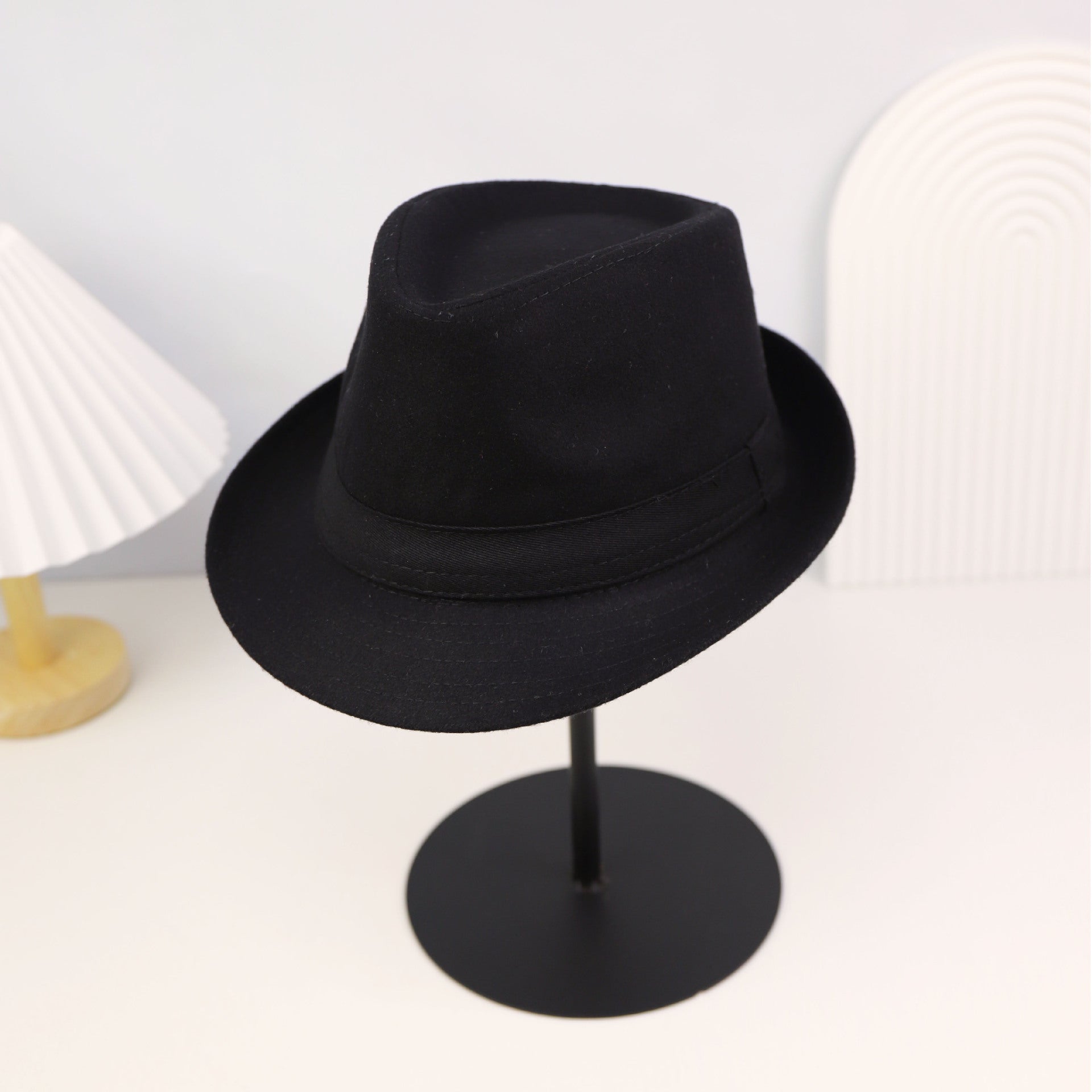 Carnival Fedora Hat with Ribbon and Wide Brim