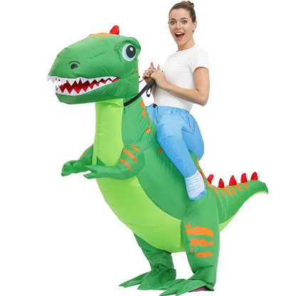 Inflatable dinosaur costume for parties and shows