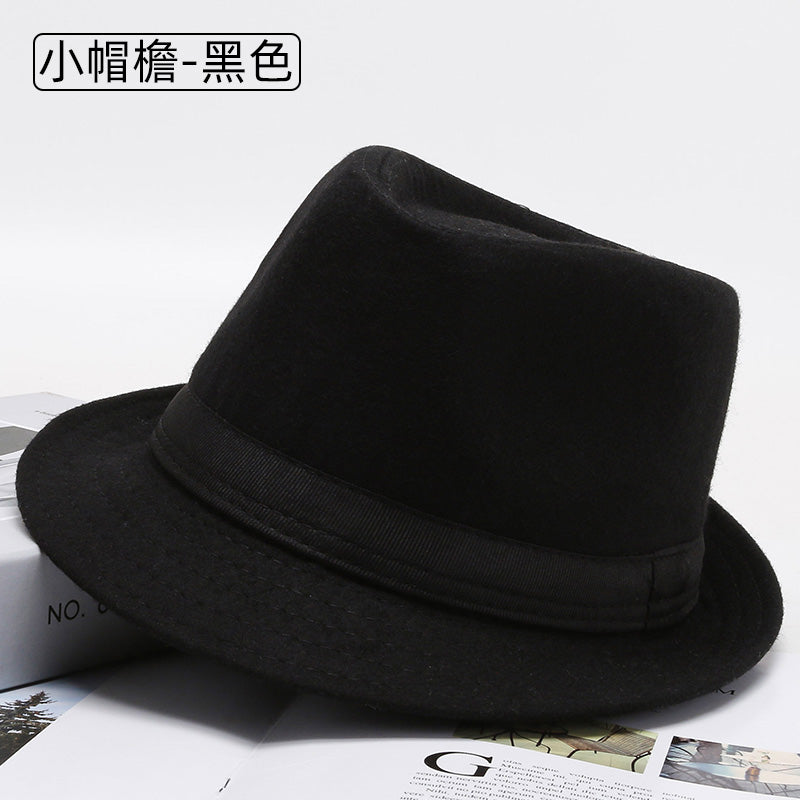 Carnival hat with black ribbon and brim