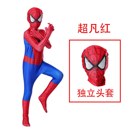 Spider-Man Costume Jumpsuit with Mask, Red and Blue