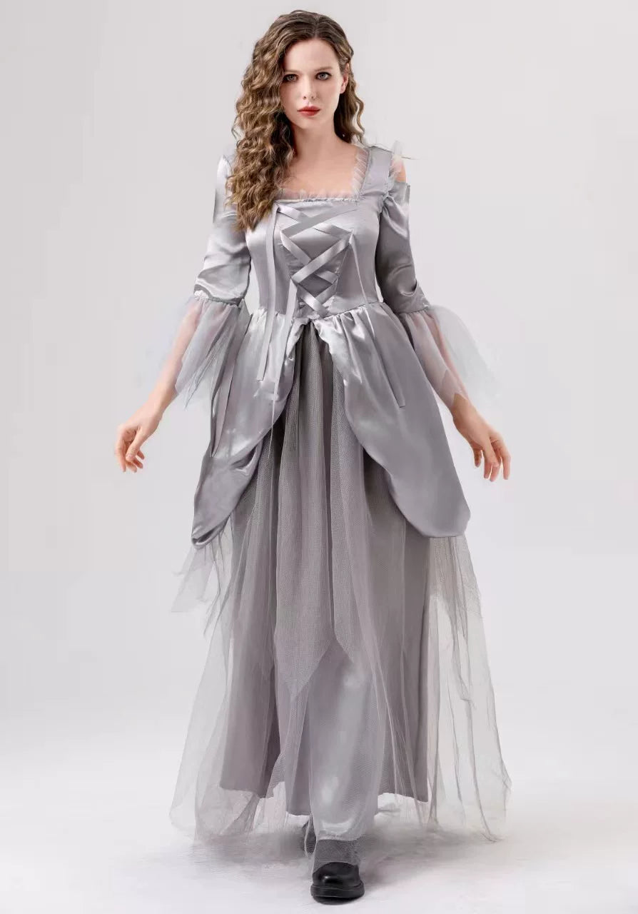Ghost Bride Carnival Dress with Corset Lacing