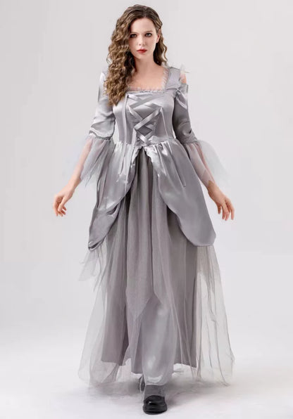 Ghost Bride Carnival Dress with Corset Lacing