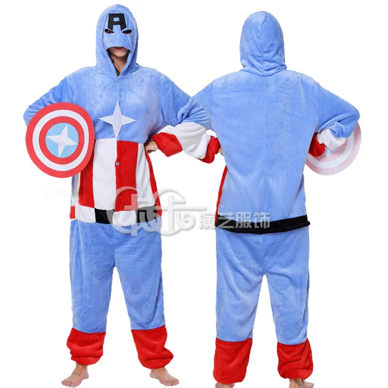 Hooded Superhero Costume Jumpsuit