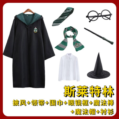 Black Hooded Costume Cloak for Cosplay