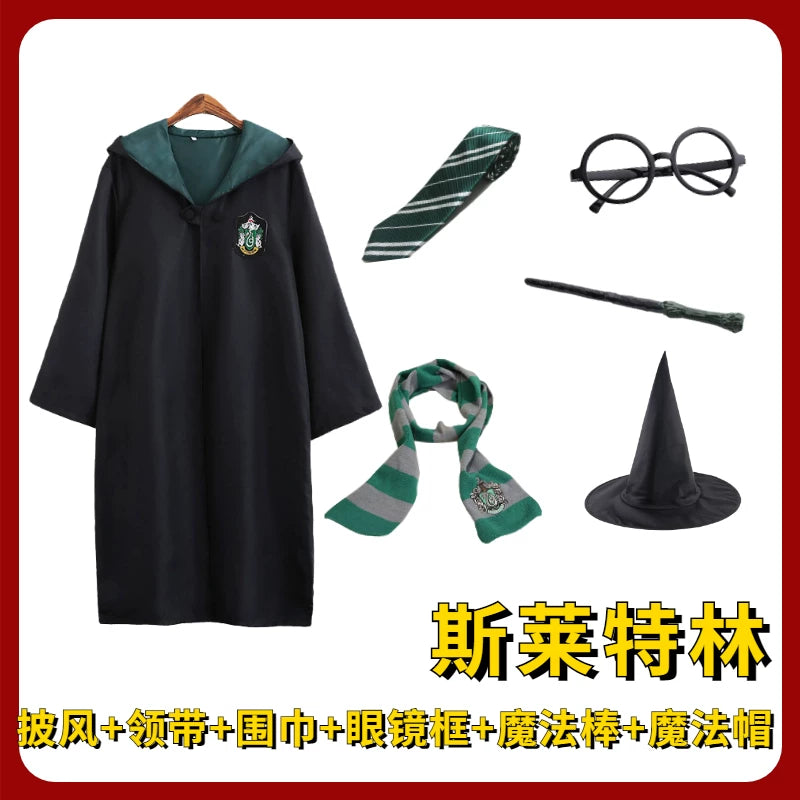 Black hooded costume cloak