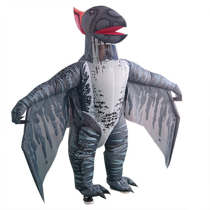Gray Bird Mascot Costume with Wings, One Size