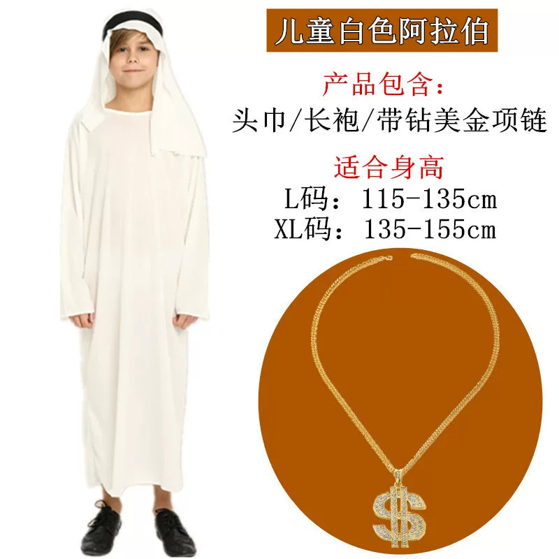 Children's Arabian-Style Carnival Costume with Pendant
