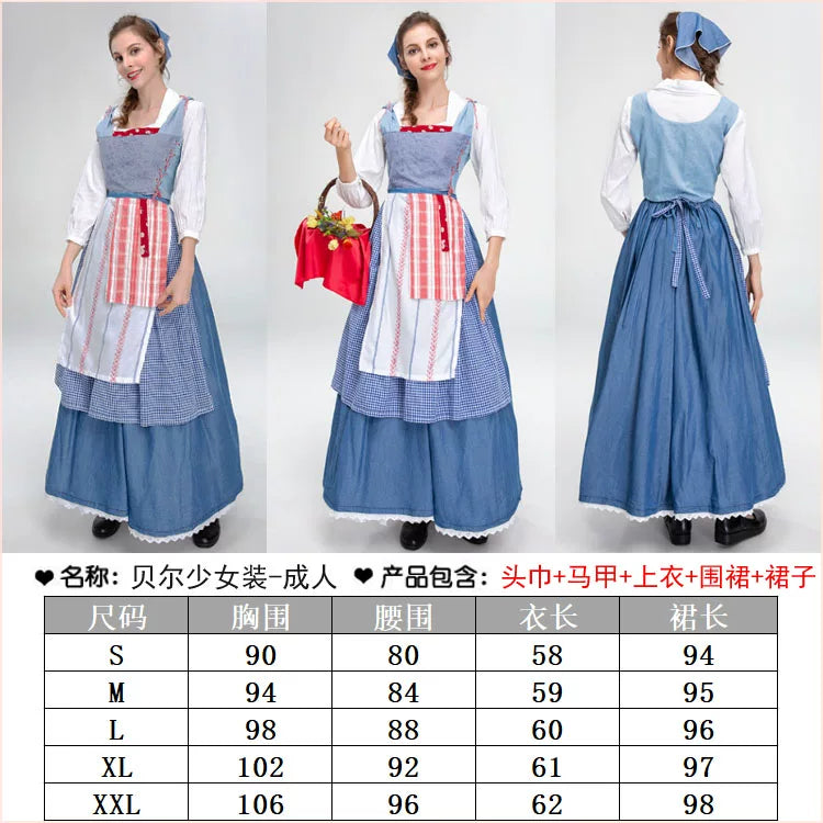 Folk-Style Carnival Costume with Long Skirt