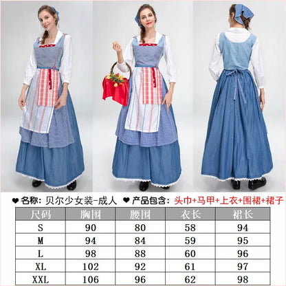 Folk-Style Carnival Costume with Long Skirt