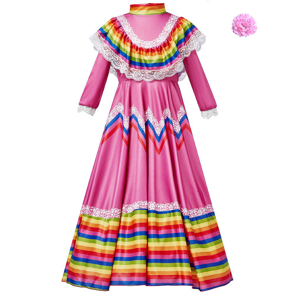 Bright Carnival Dress in Mexican Style