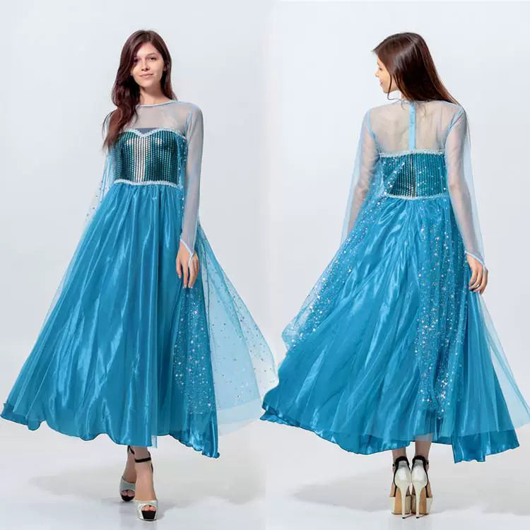 Long Carnival Dress with Shimmering Accents