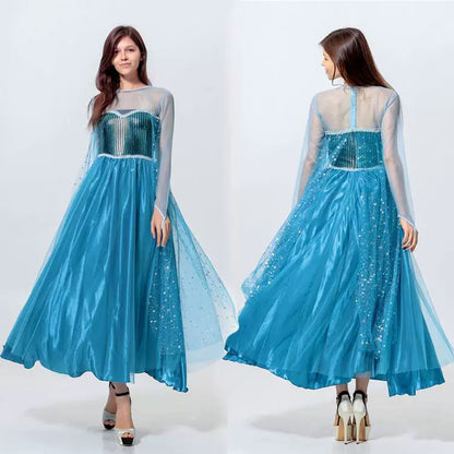 Long Carnival Dress with Shimmering Accents