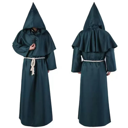 Medieval hooded costume robe for cosplay