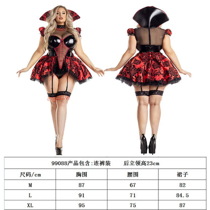 Gothic costume dress with headpiece