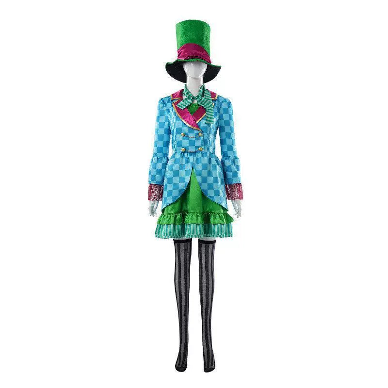 Alice Cosplay Costume: Jacket, Skirt, Top Hat