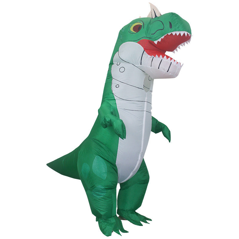 Green One-Size Inflatable Dinosaur Costume