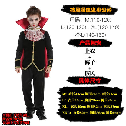 Vampire Costume with Cape and Pants