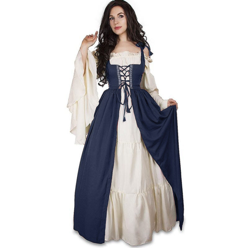 Renaissance-Style Costume Dress with Lacing