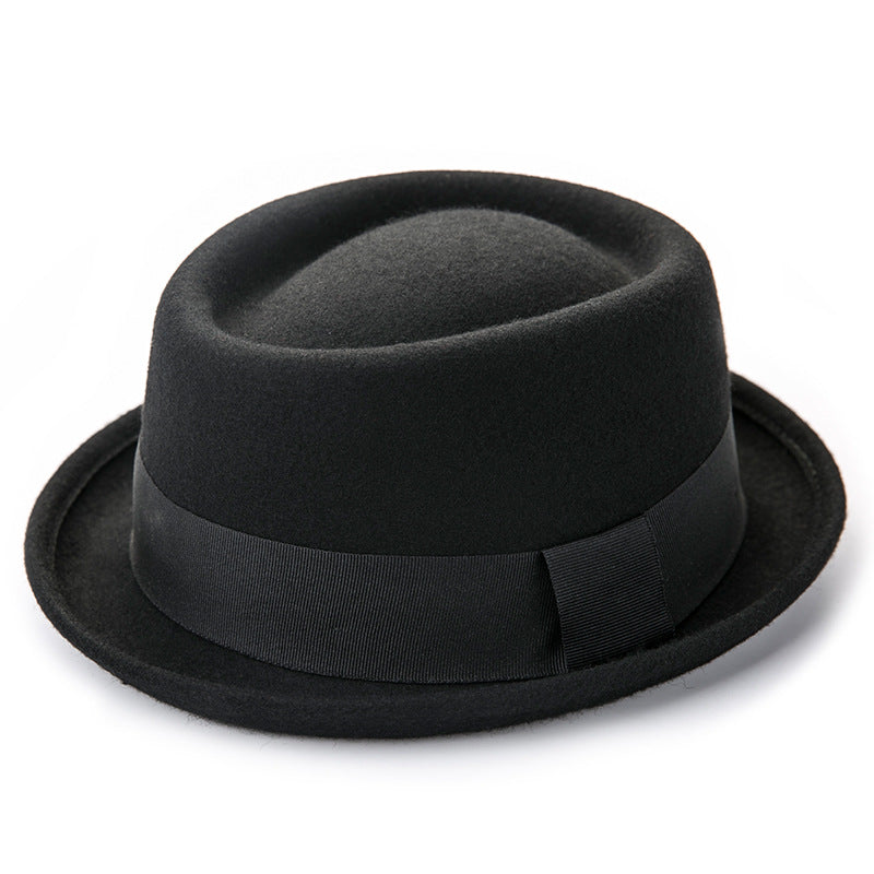 Black Carnival Fedora Hat with Ribbon