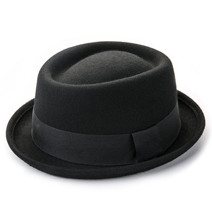 Black Carnival Fedora Hat with Ribbon