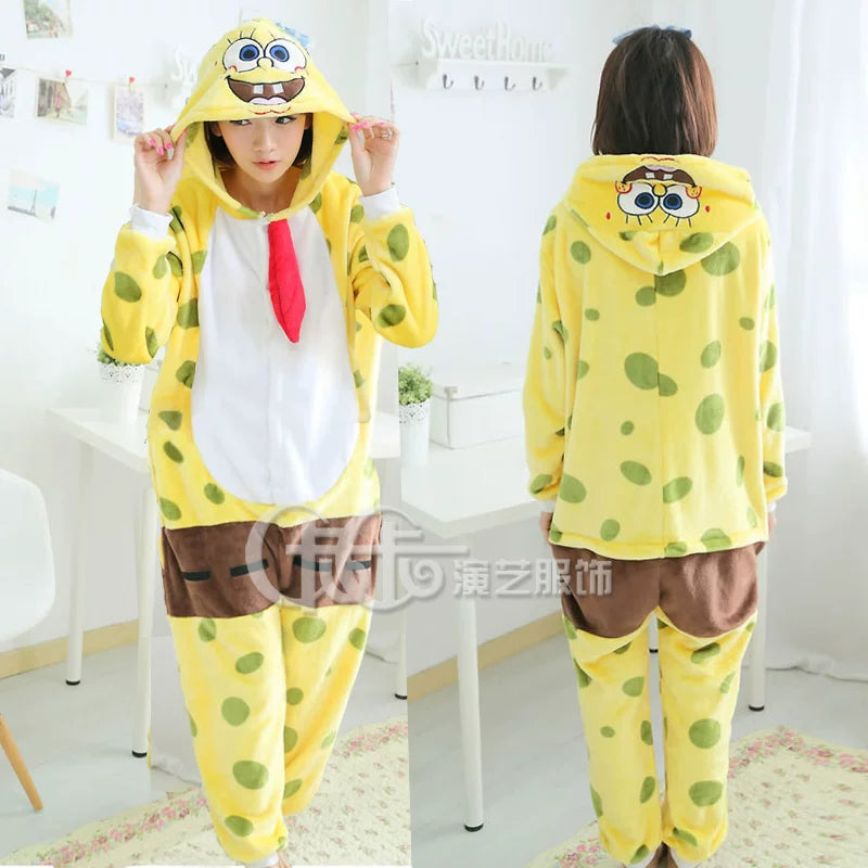 Hooded Printed Pajama Jumpsuit