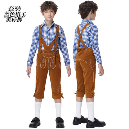 Costume Set with Suspenders, Shirt, and Pants