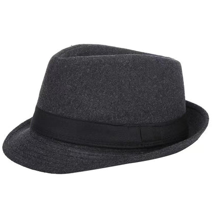 Costume fedora hat with black ribbon