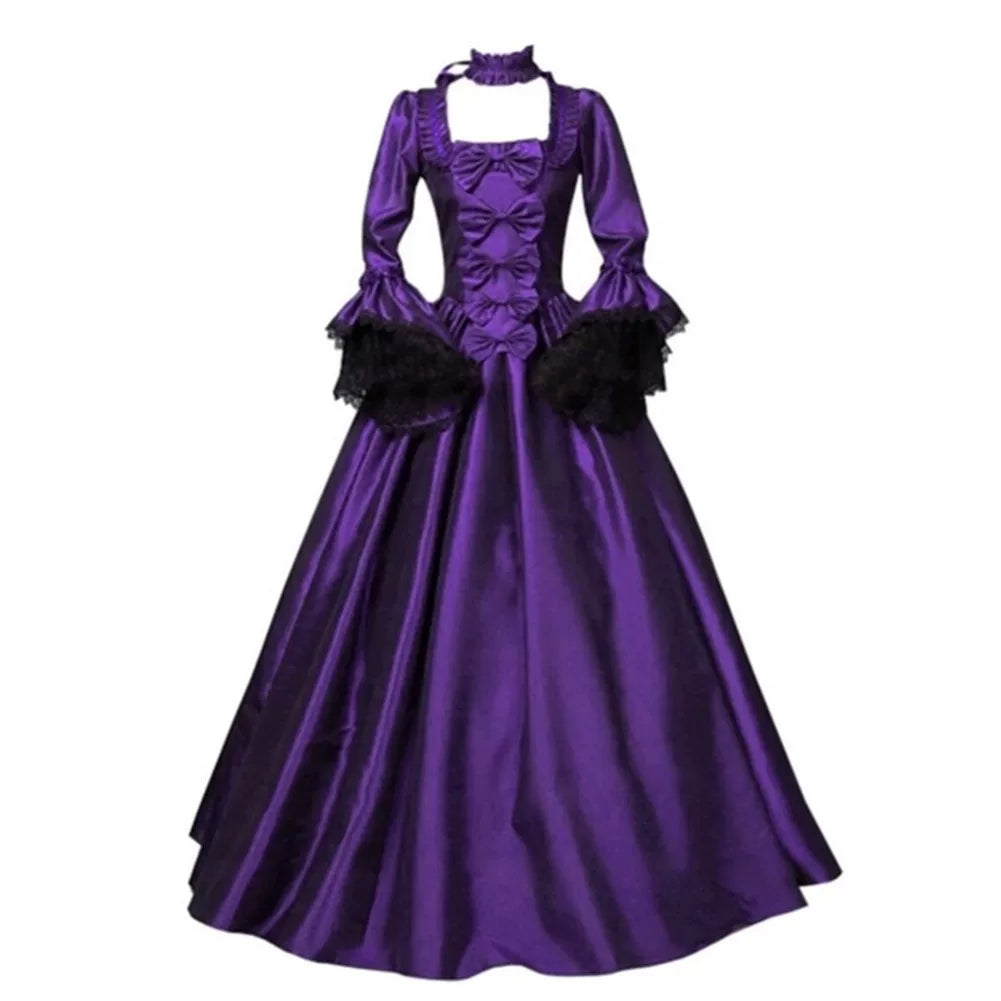 Gothic-Style Carnival Dress with Long Sleeves