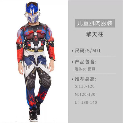 Superhero costume with mask, jumpsuit