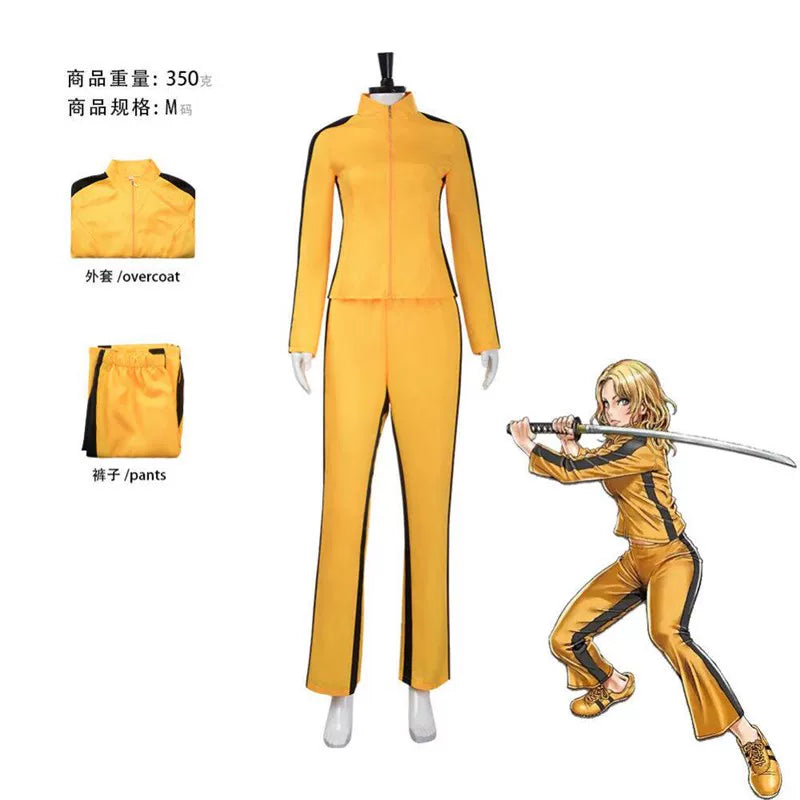 Kill Bill cosplay costume, yellow set