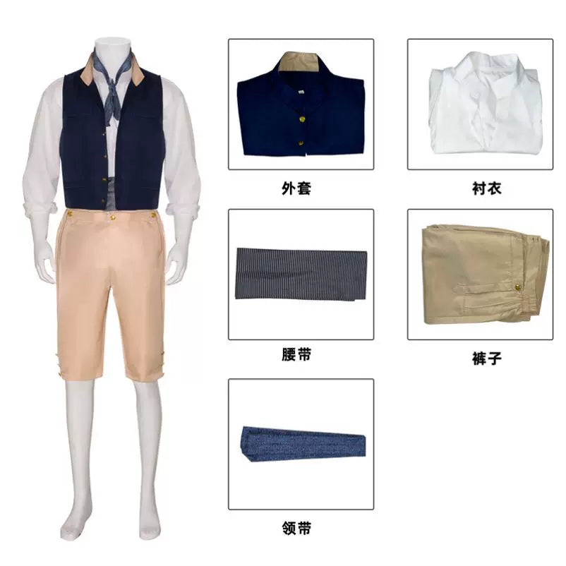 Cosplay Character Costume: Vest, Shirt, Pants
