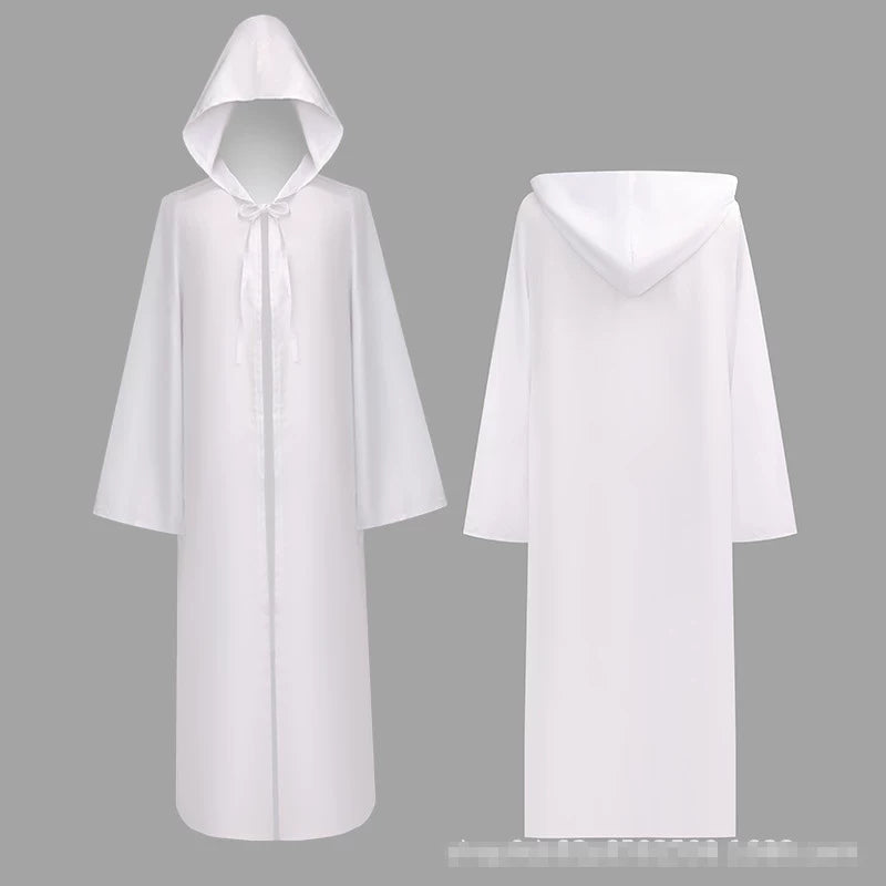 White Hooded Carnival Cloak for Cosplay