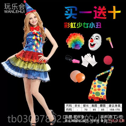 Clown Costume with Hat and Accessories