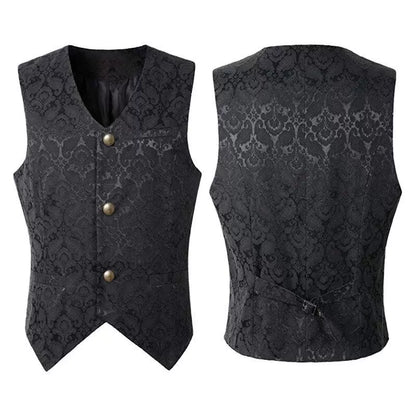 Short Vintage Jacquard Vest