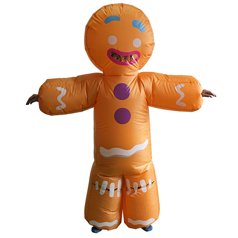 Festive Inflatable Gingerbread Man Costume