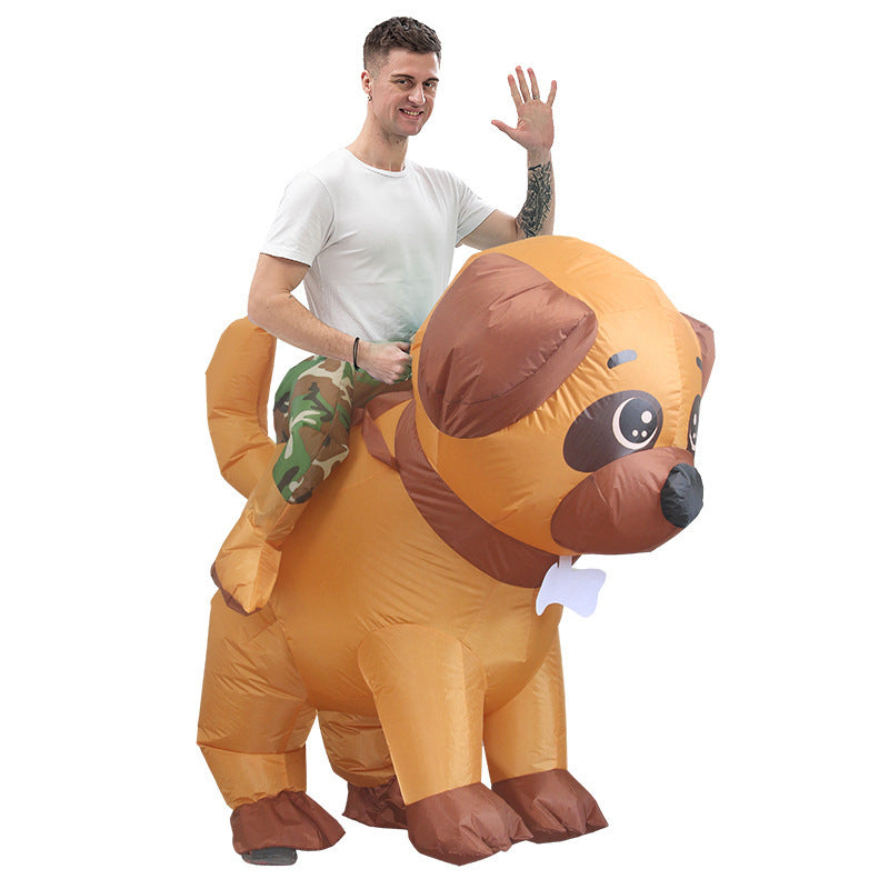 Inflatable Riding Dog Costume, One Size