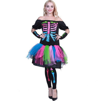 Halloween Skeleton Costume with a Tutu Skirt