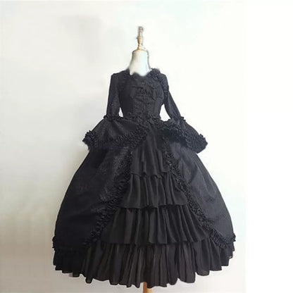 Gothic Lolita Dress with Long Sleeves and Lace