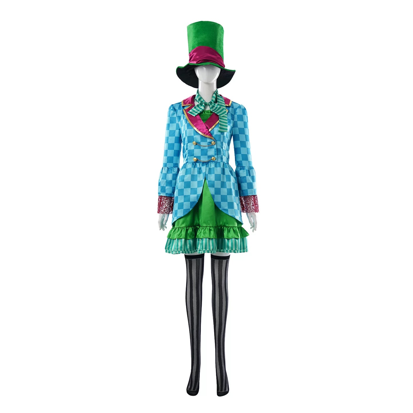 Alice Cosplay Costume with Hat and Skirt