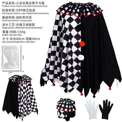Plaid Theatrical Cosplay Cape Costume