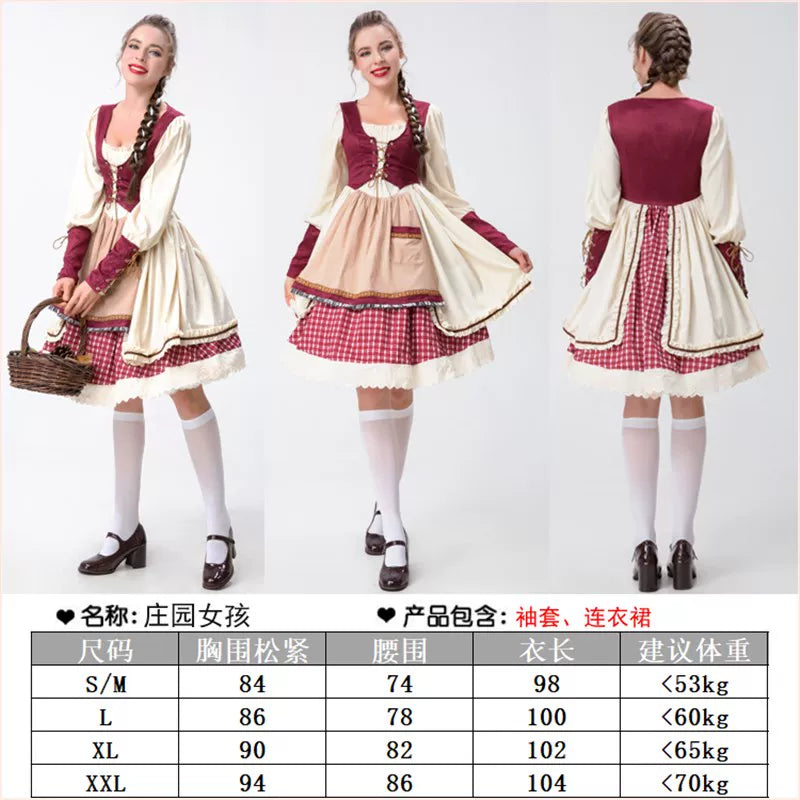 French Fairy Tale Costume Dress with Apron