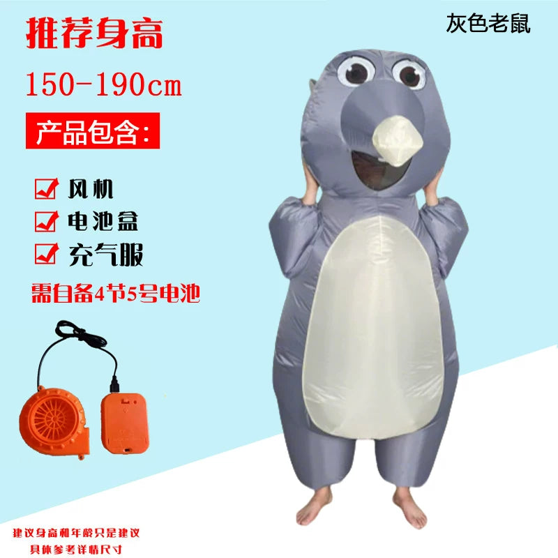 Inflatable Mouse Costume with Fan for Parties