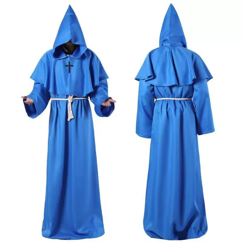 Medieval-Style Hooded Robe Costume