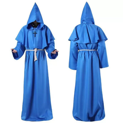 Medieval-Style Hooded Robe Costume