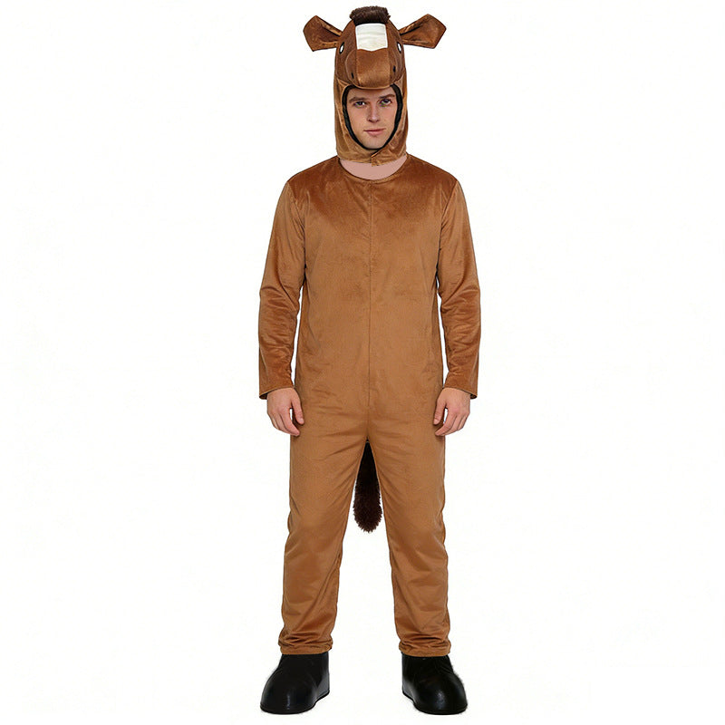 One-Piece Horse Costume with Hood for Performances